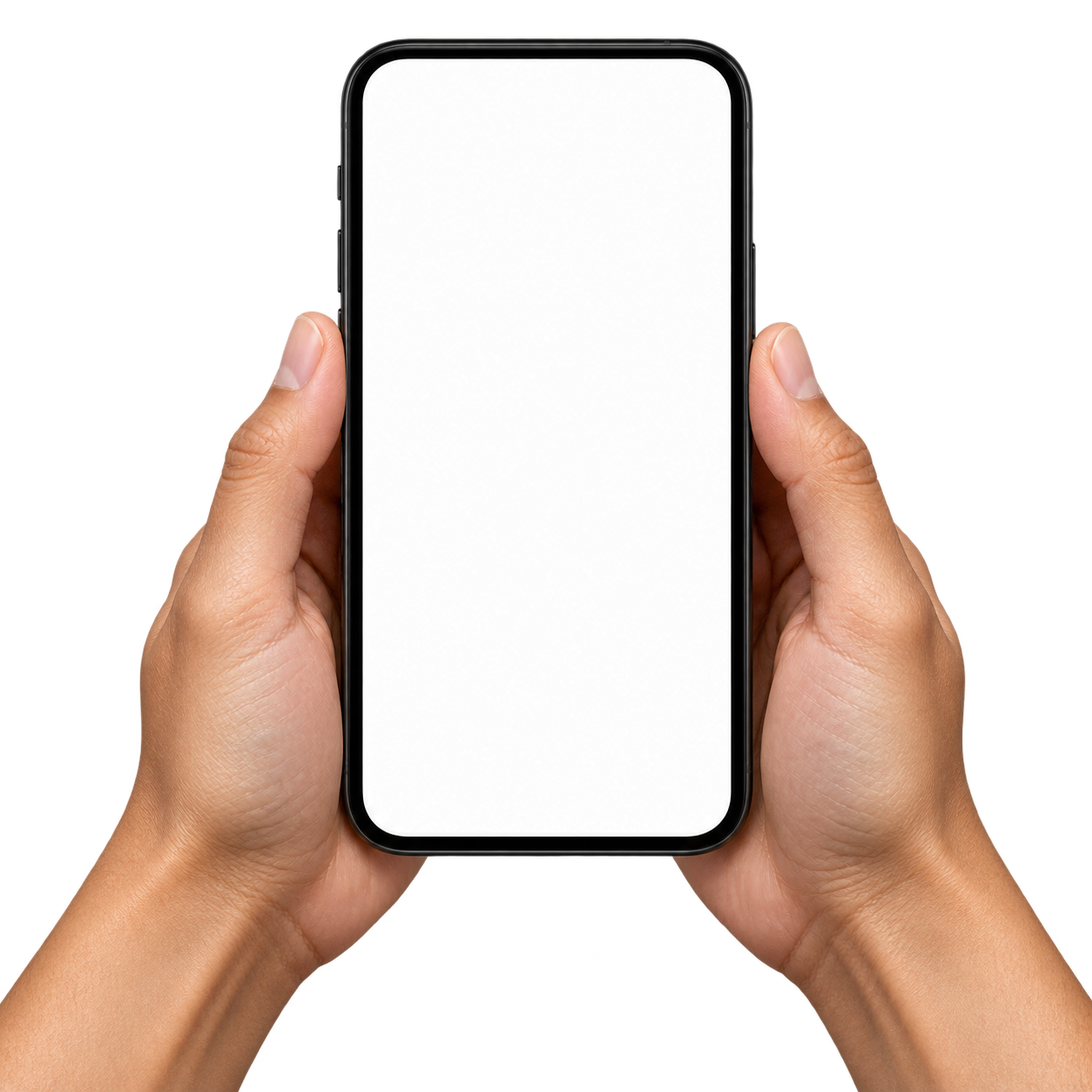Illustrative adult hands holding the Bekin app demo